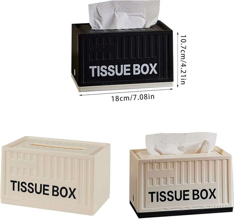 Black Tissue Dispenser Box Multipurpose Organizer for Home Office and Commercial Desk - Image 3